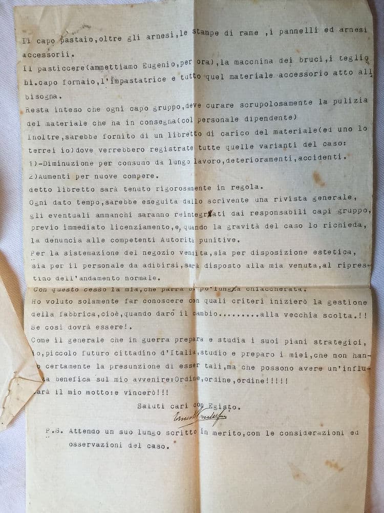 Riproduzioni lettera di Ernesto a zia Italia 26 marzo 1919